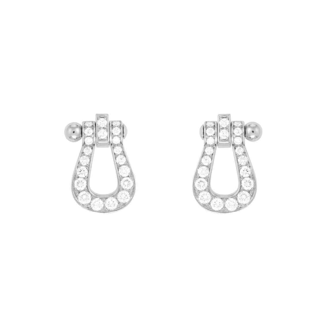 FRED FORCE 10 FULL DIAMOND STUD EARRINGS MINI MODEL