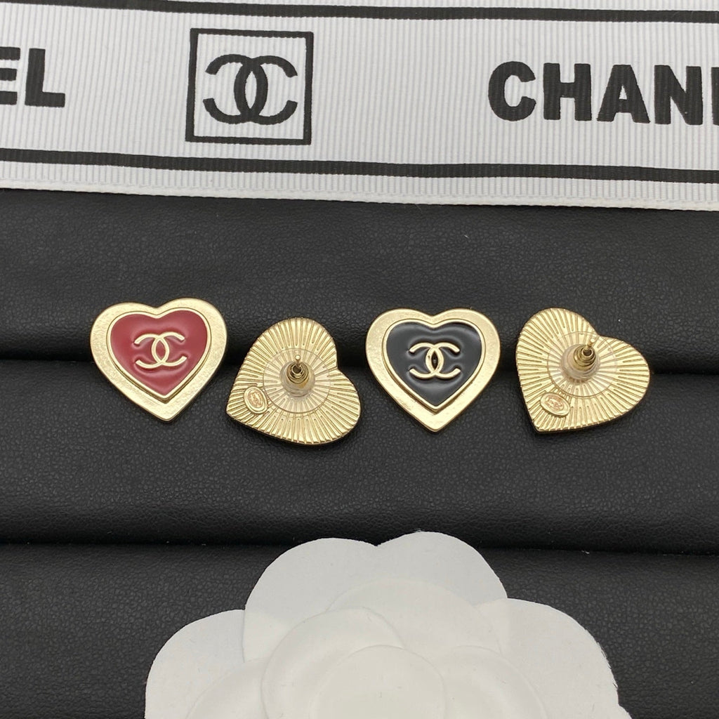 Chanel Heart Earring Studs Earrings